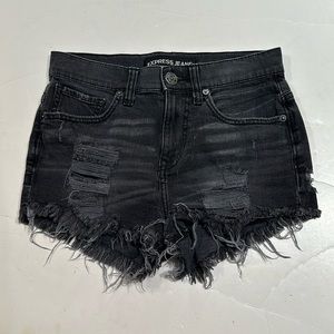 Express Jeans Distressed Jean Shorts